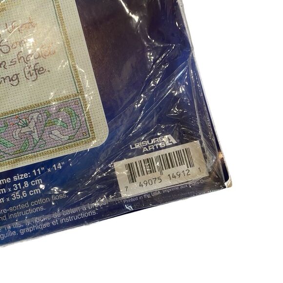 Leisure Arts JOHN 3:16 Praying Hands Counted Cross Stitch Kit 114912 Easter - Picture 5 of 10